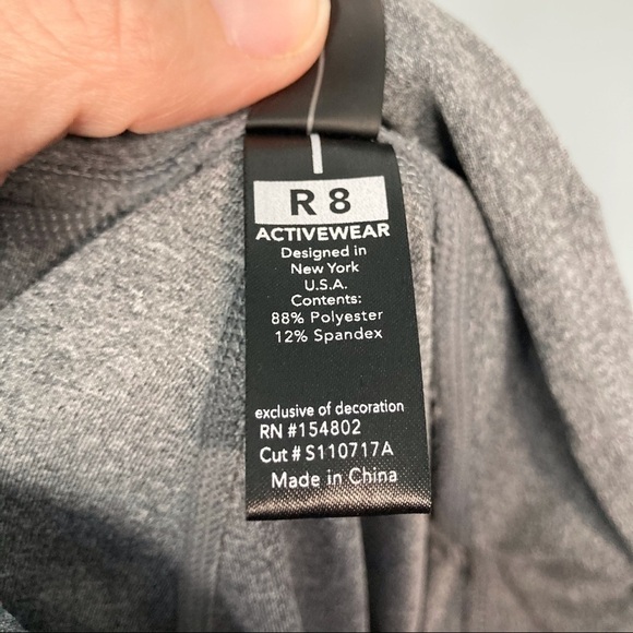 𝅺heart R8 Activewear Cropped Mesh Panel Leggings - Picture 11 of 14